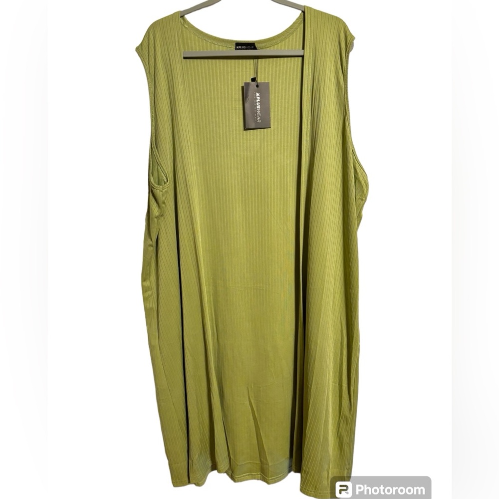 NWT•Lime Green Sleeveless Duster size 3X